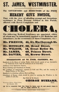 Cholera poster westminster